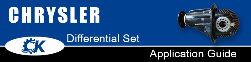 CHRYSLER differential set application guide