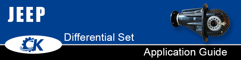 Jeep differential set application guide