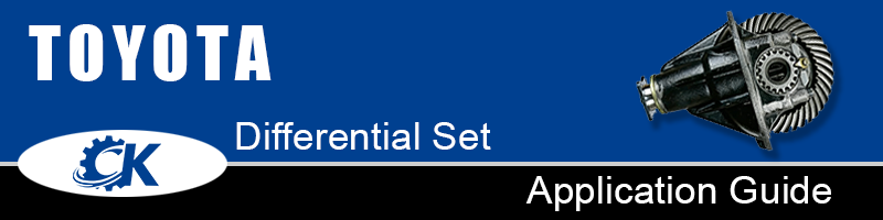 Toyota differential set application guide