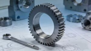 Technical personnel using batch traceability software for real-time positioning of precision mechanical parts, ensuring full lifecycle traceability.
