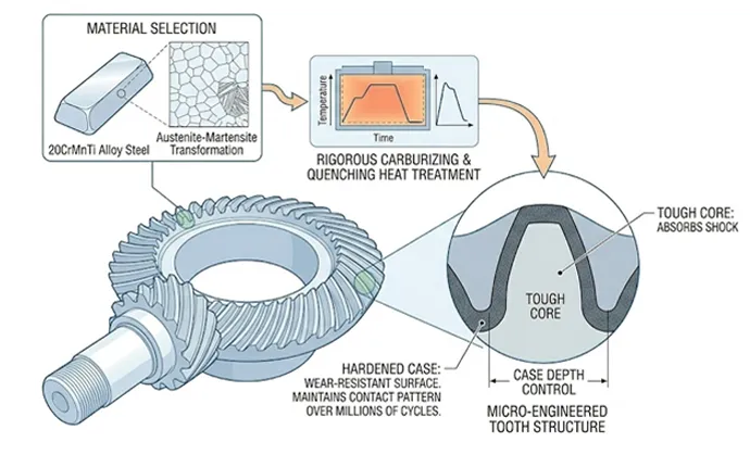 The Impact of Tooth Contact Patterning on the Service Life of Spiral Bevel Gears