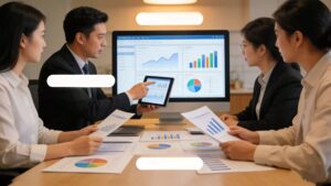 CK Gears core team conducting business growth and market trend analysis