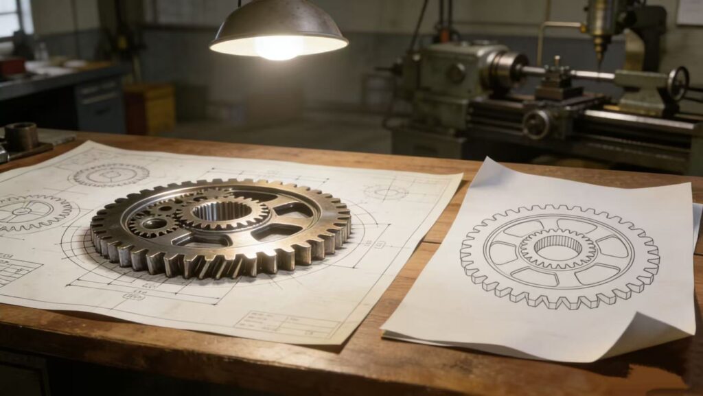 Gear manufacturing from drawing to finished product