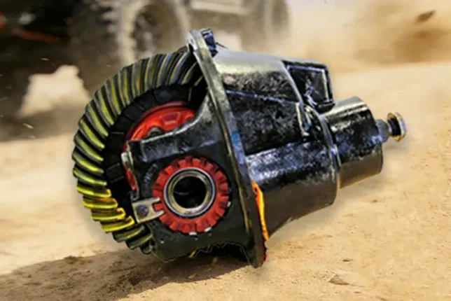 All-Wheel Drive Transfer Cases，When a vehicle turns, all four wheels travel paths of different lengths. The differential allows the front/rear axles and left/right wheels to rotate at different speeds, preventing tire scrub and drivetrain binding.